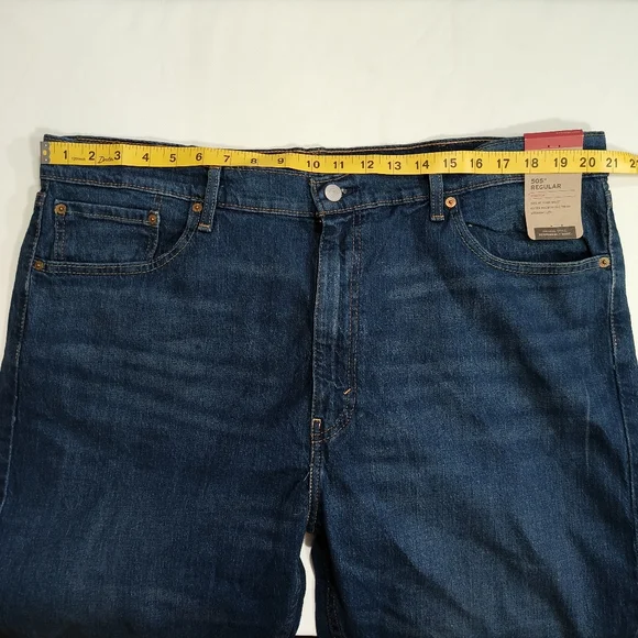 Levi's 505 Men's Blue Jeans Regular Stretch. Size W42/32 - Picture 4 of 9